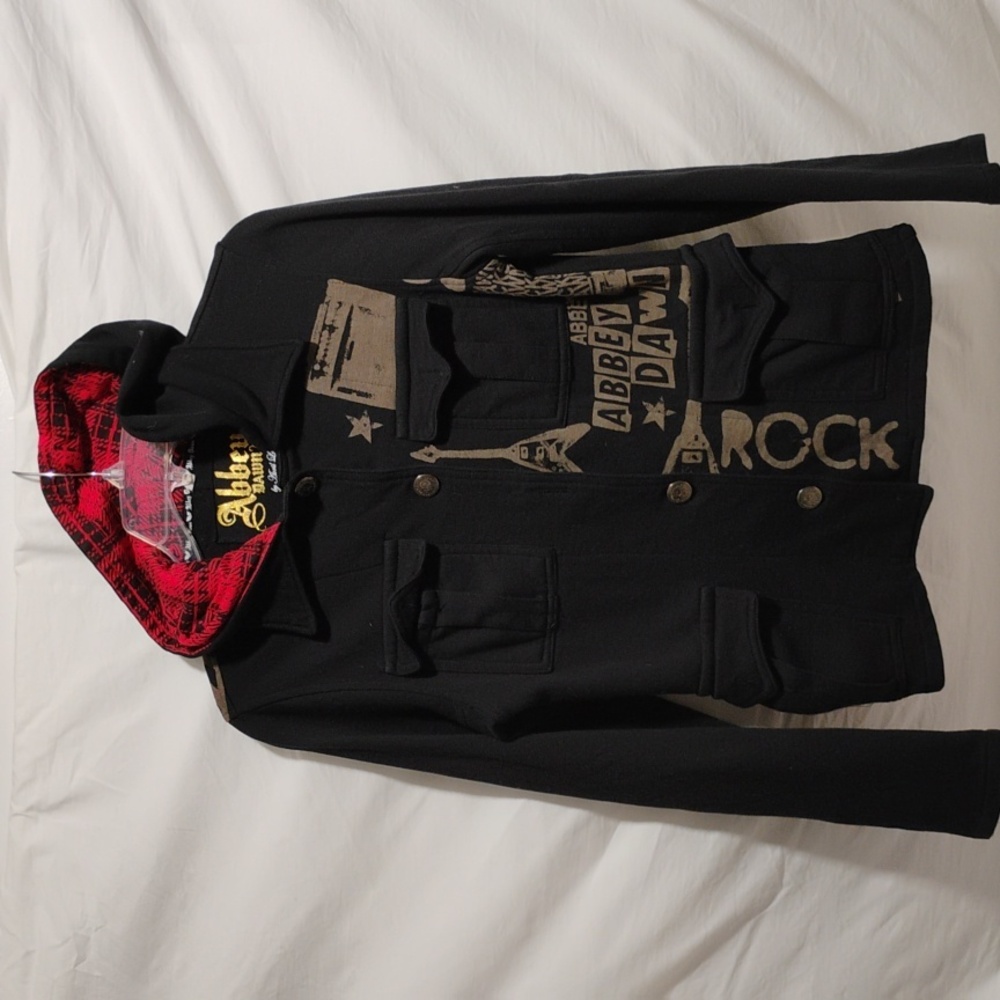 (BX14) SALE! ULTRA RARE!! Abbey Dawn By Avril Levigne Jacket W Hood Sz.L
